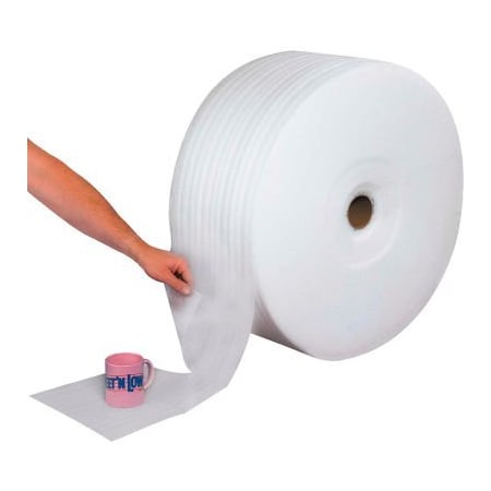 The Packaging Wholesalers Perforated Air Foam Rolls, 12"W x 1250'L x 1/16" Thick, White, 6 Rolls CFW116S12P